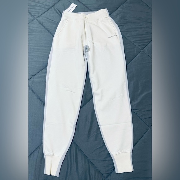 *NWT* Outdoor Voices Soft Cotton Jogger Dove Blue Bone Color Block Size XS - Picture 2 of 11